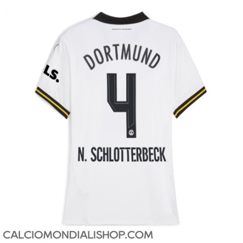 Maglie da calcio Borussia Dortmund Nico Schlotterbeck #4 Terza Maglia Femminile 2024-25 Manica Corta